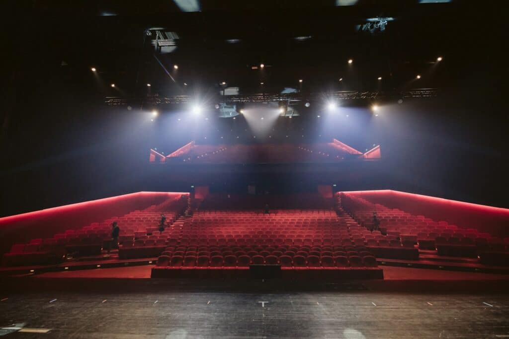 Empty Theatre With Red Seats
