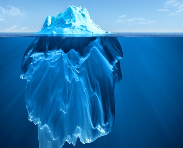 shot-of-iceberg-above-and-below-the-water