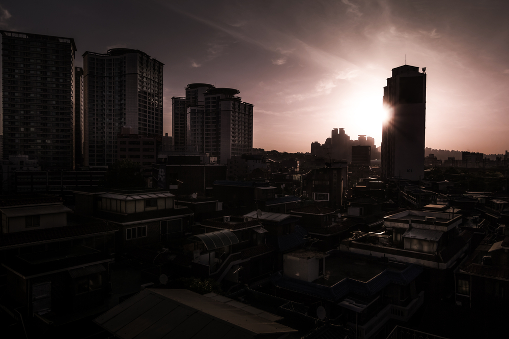 shot-of-buildings-against-the-light-of-the-dusk-or-dawn