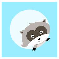 Logo for Boukili featuring a raccoon in a blue circle