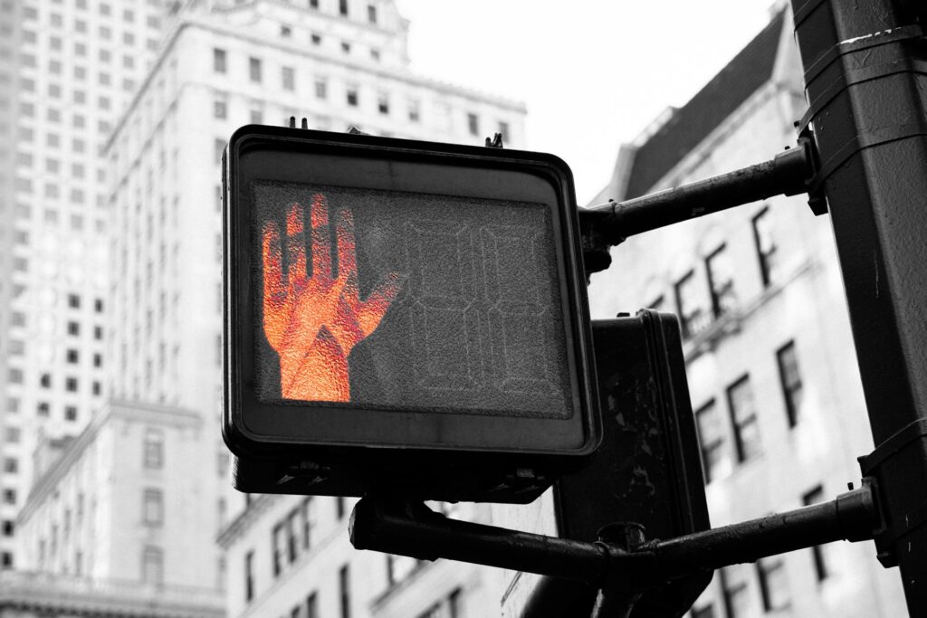 traffic light indicating no in new york