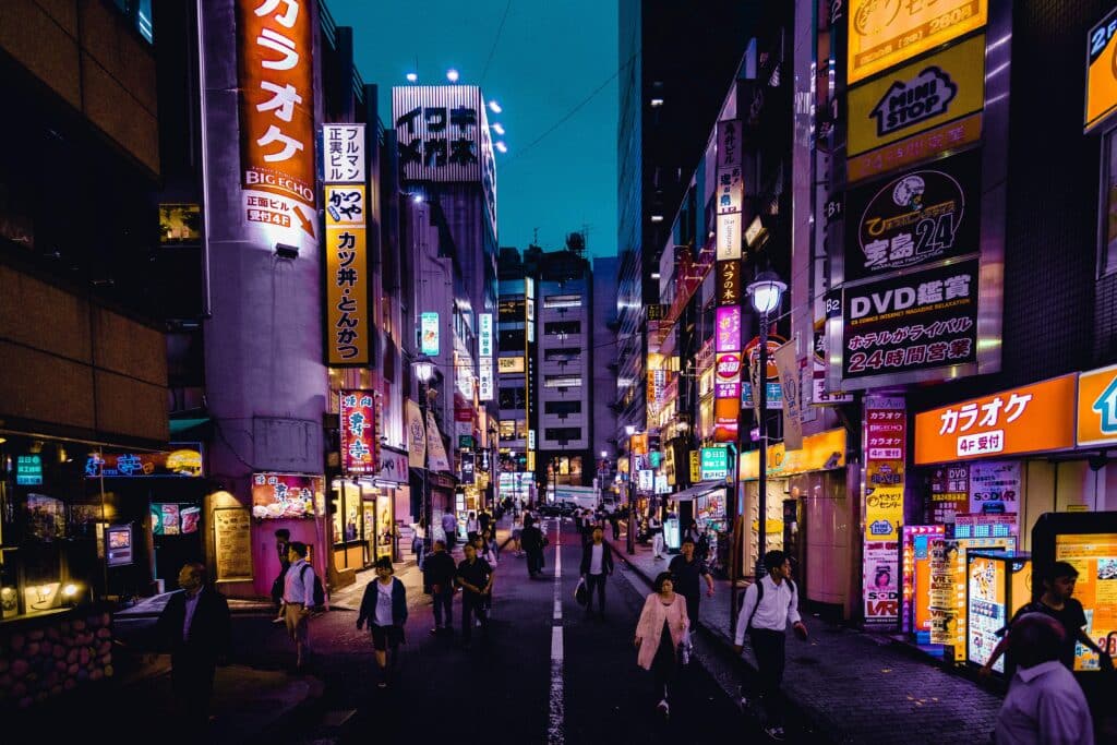 Picture of a street in Japan