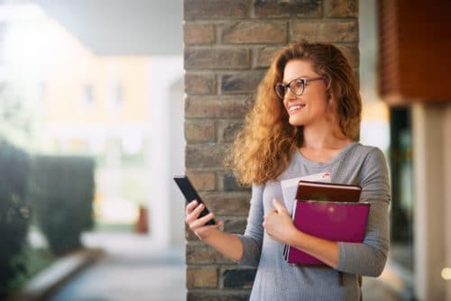 girl on her phone