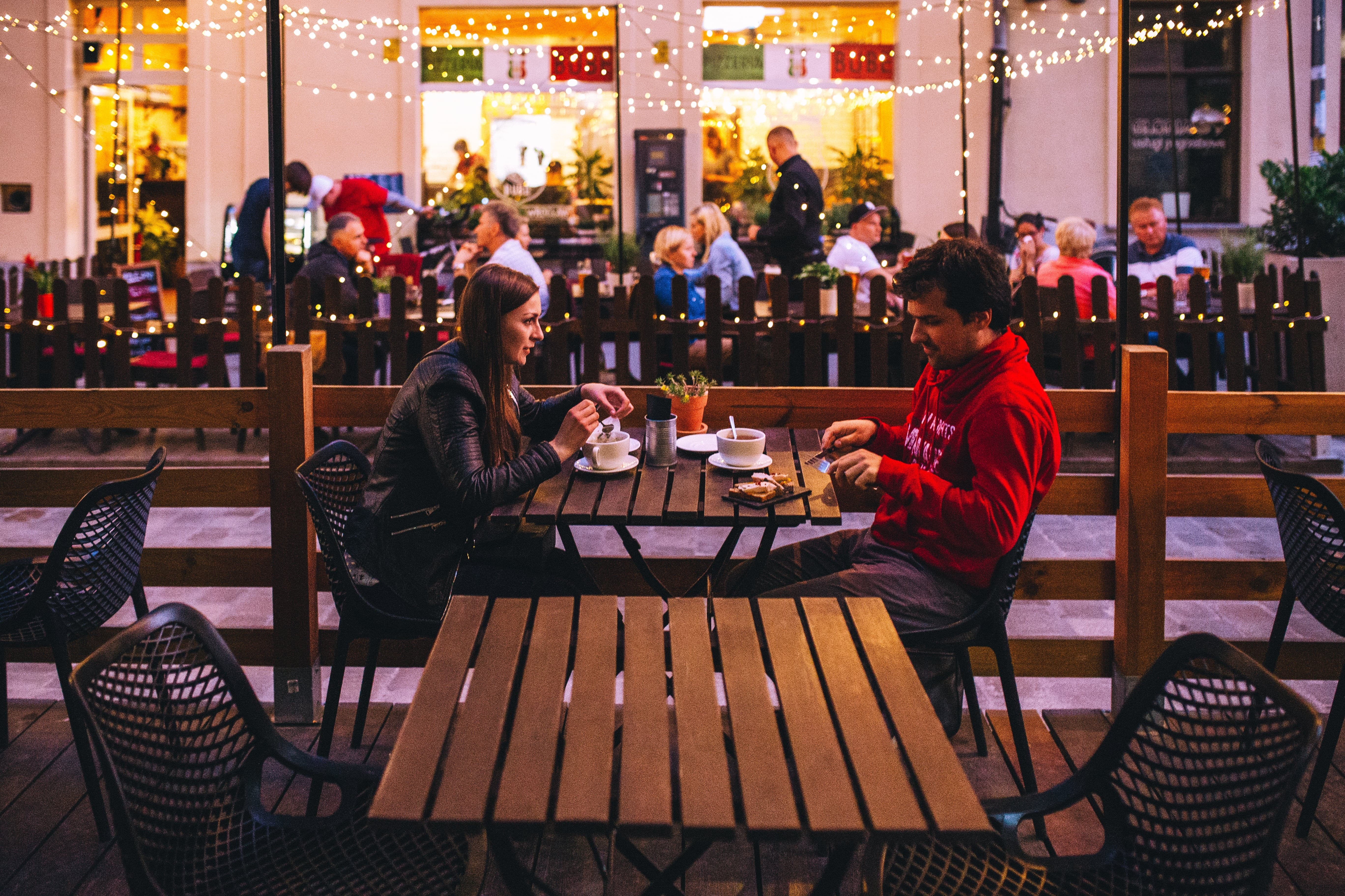 Two people on a date