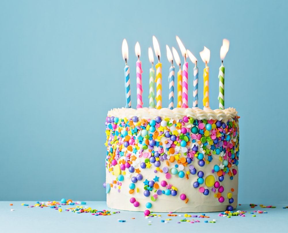 colorful birthday cake