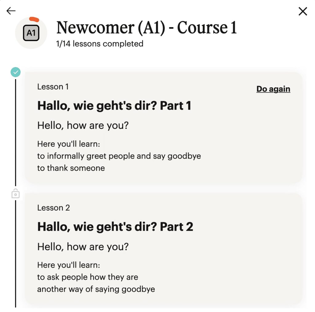 Babbel-Newcomer-lesson