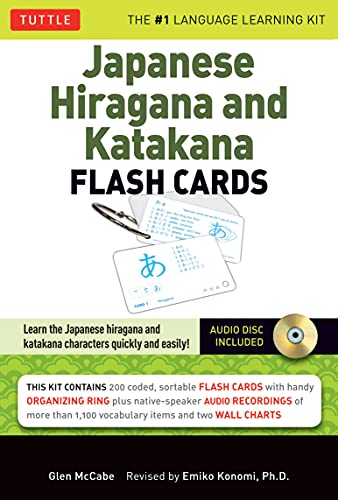 Japanese Hiragana and Katakana Flash Cards Kit: Learn the Two Japanese Alphabets Quickly & Easily with this Japanese Flash Cards Kit (Audio CD Included)