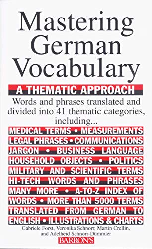 Mastering German Vocabulary: A Thematic Approach (Barron's Vocabulary)