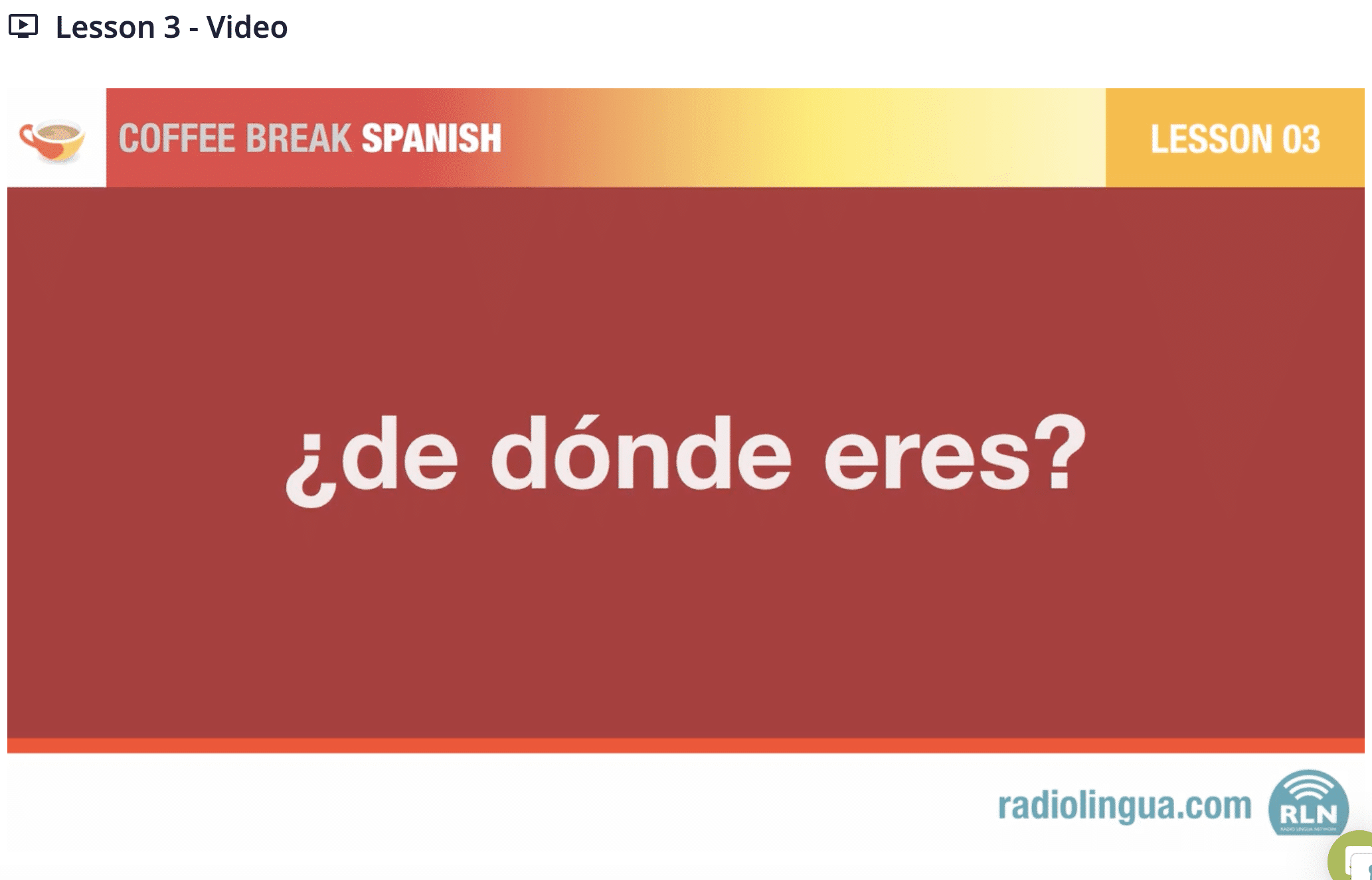 Coffee-Break-Spanish-Lesson