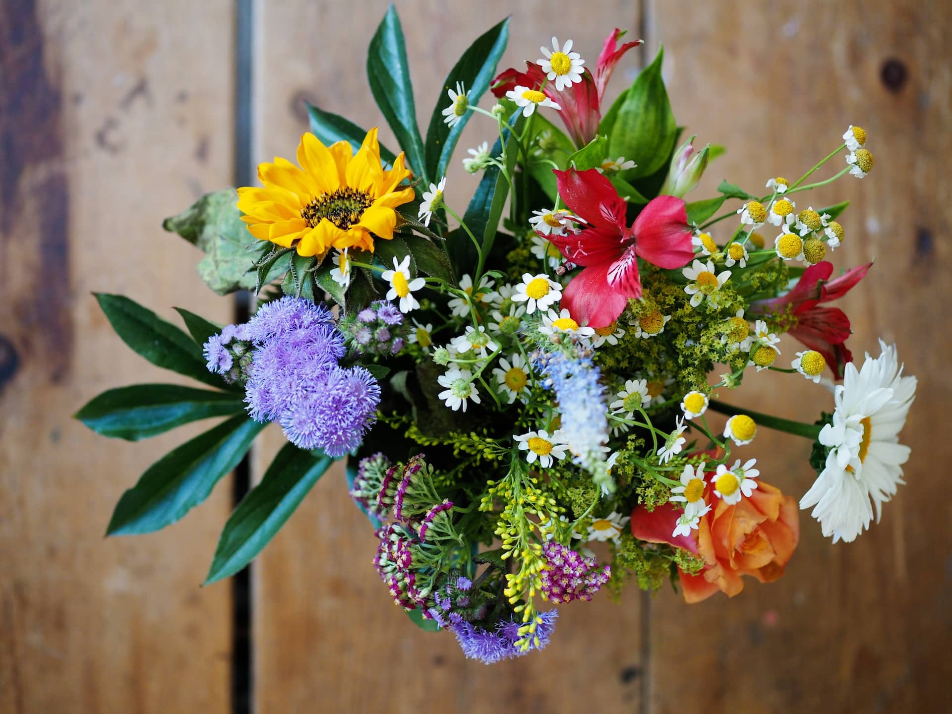 beautiful arrangement of flowers on a table