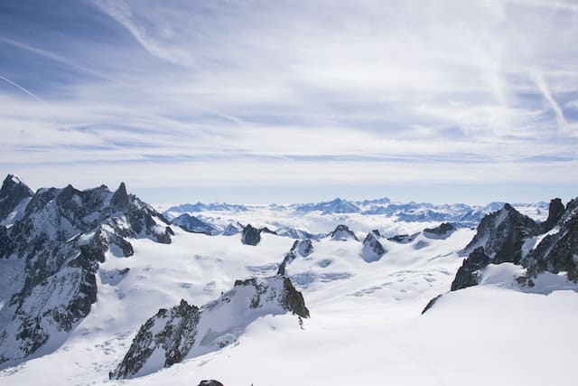 Snow on the mountains