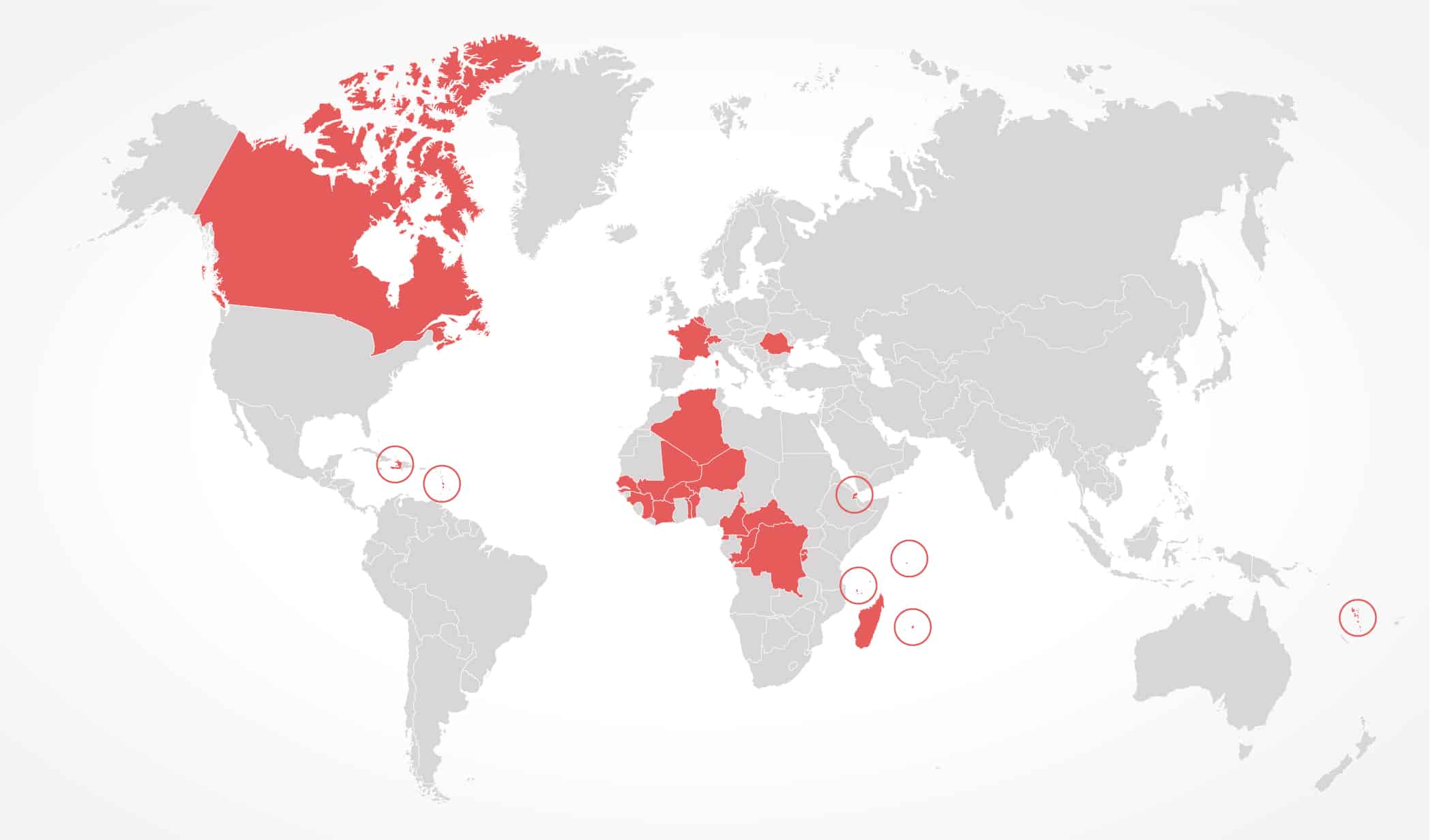 map of french-speaking countries