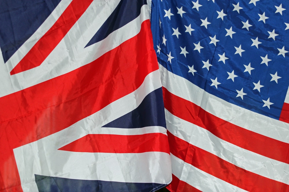 UK and USA flags