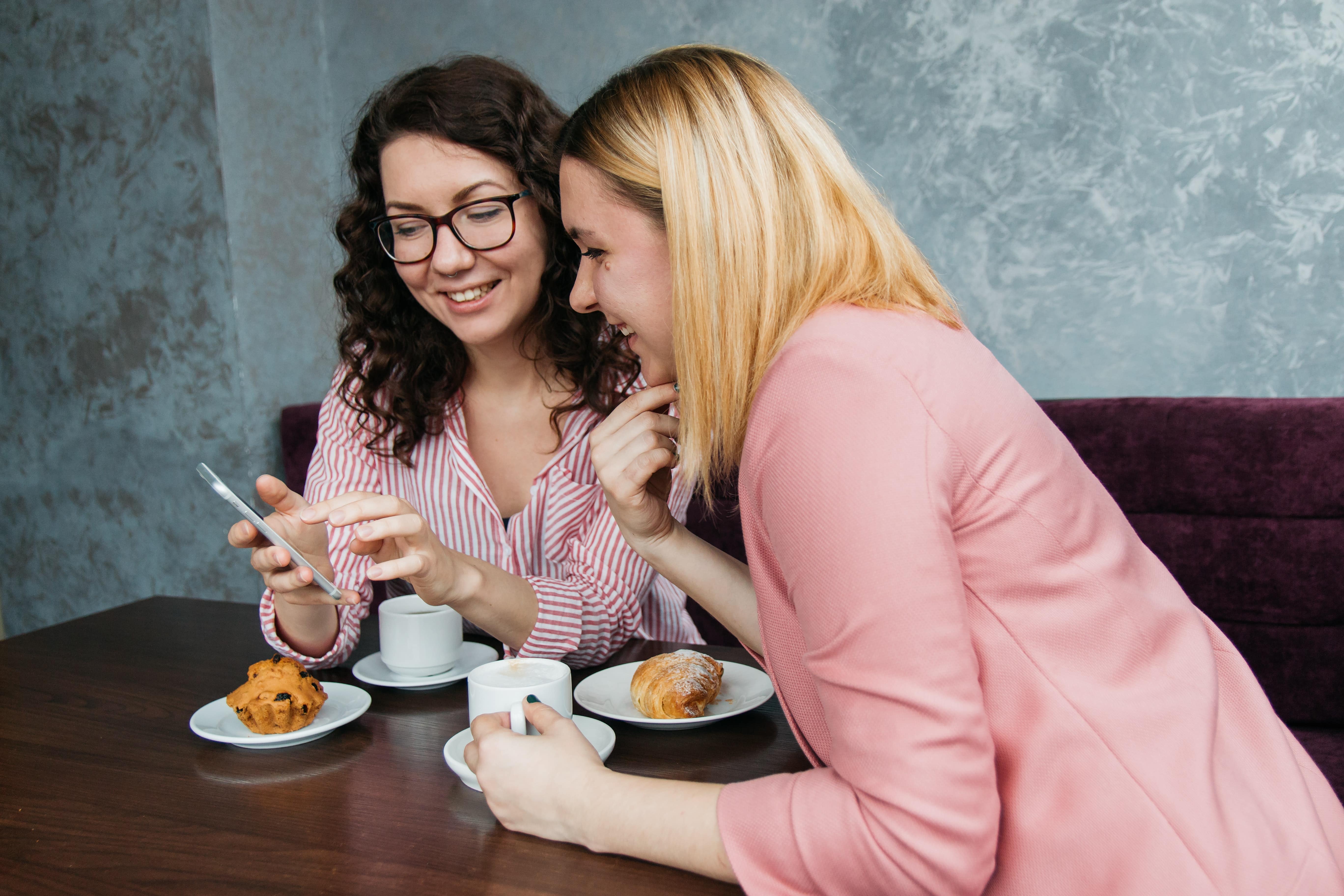 two women making small talk