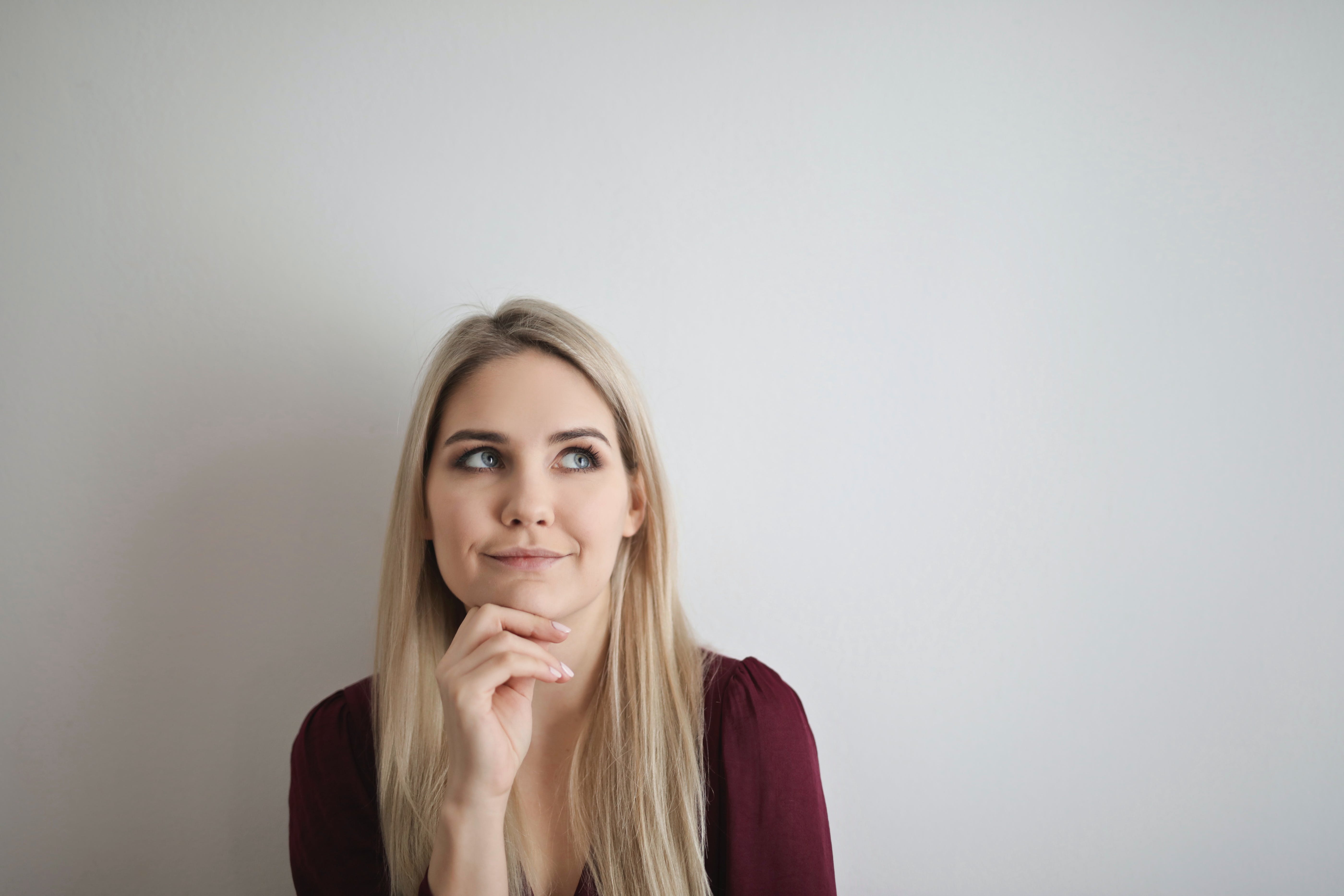 A woman deep in thought