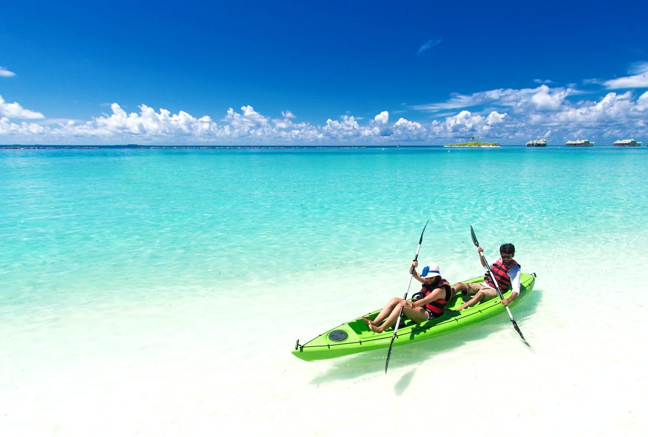 two people on a kayak