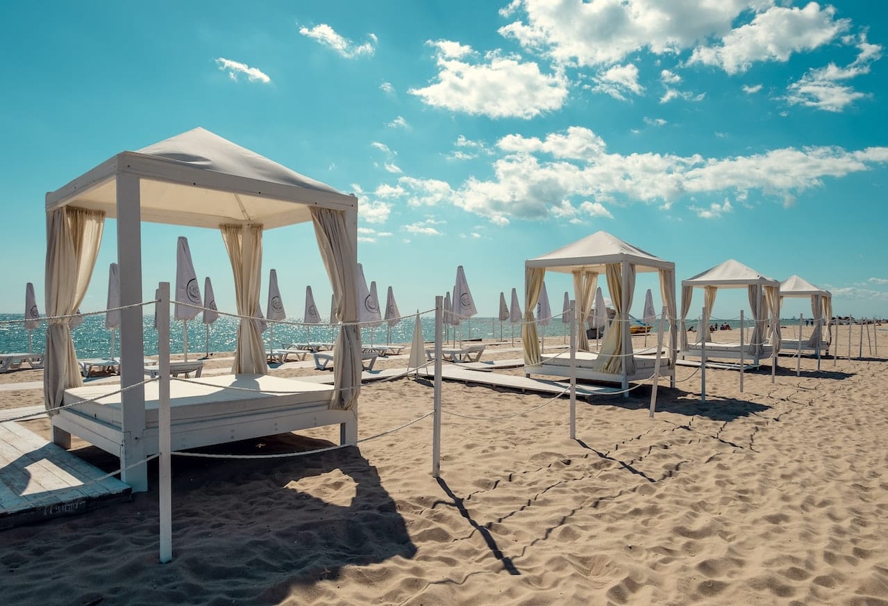 cabanas on the beach