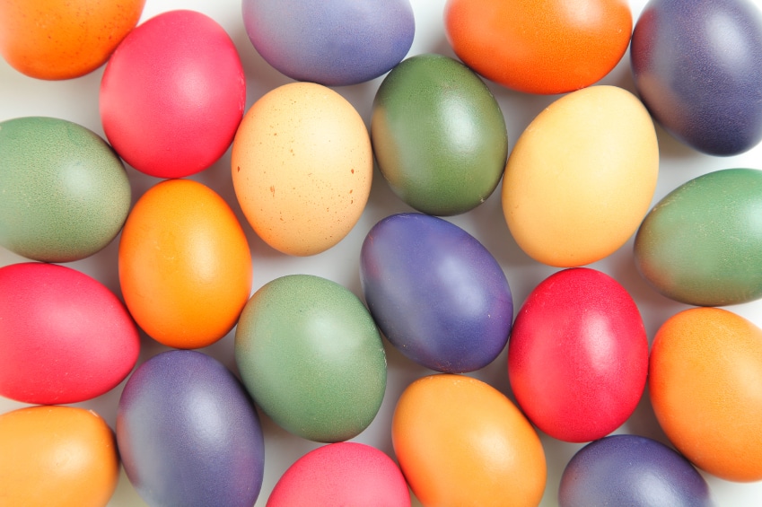 colorful easter eggs