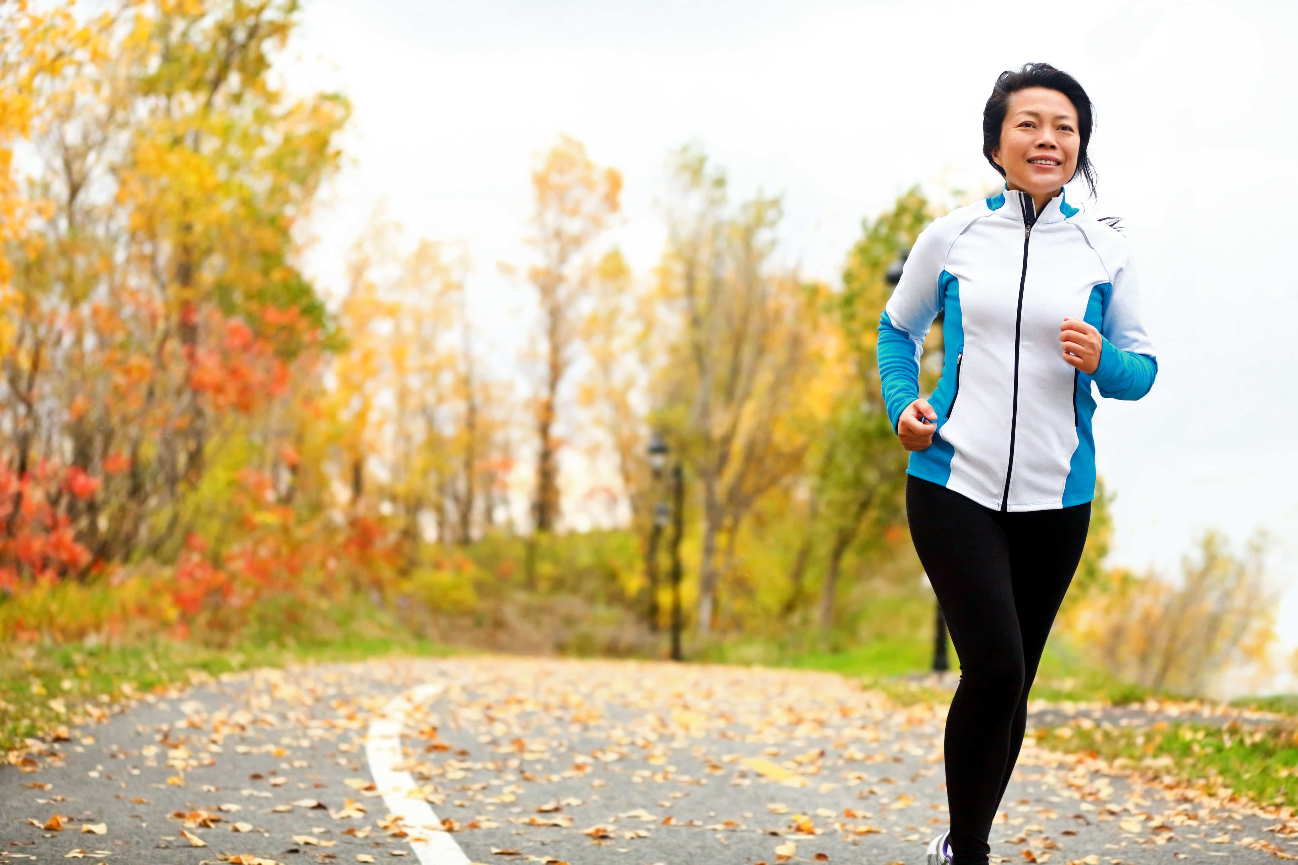 german woman jogging