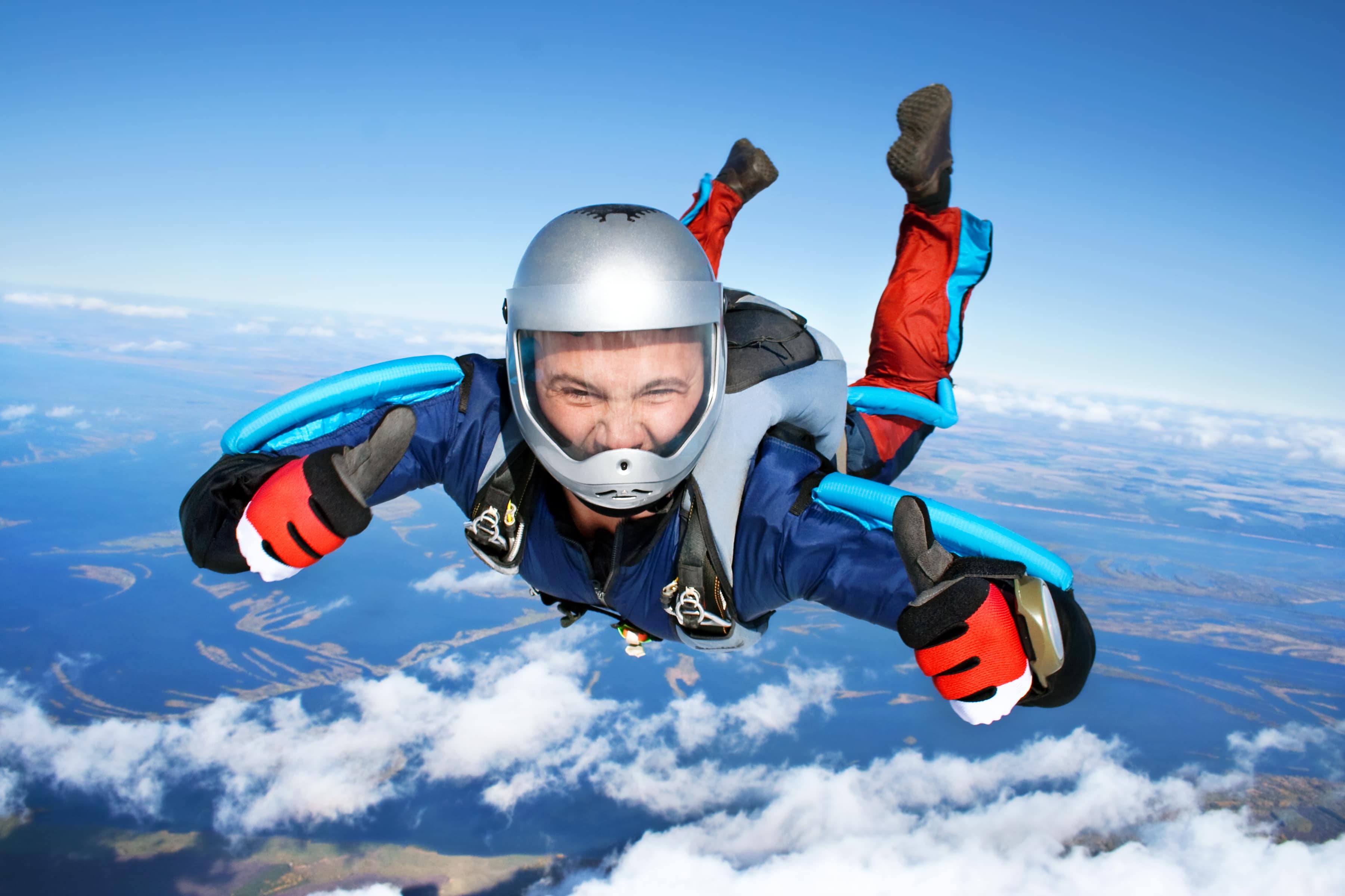 man skydiving in germany