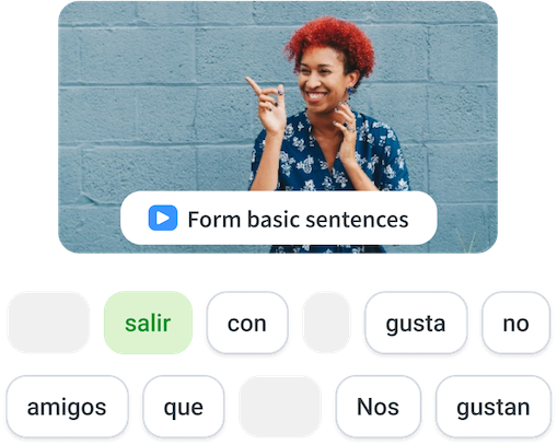 Learn words with quizzes with context